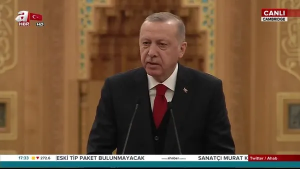 Cumhurbaşkanı Erdoğan, İngiltere'de Cambridge Merkez Camii açılışında konuştu