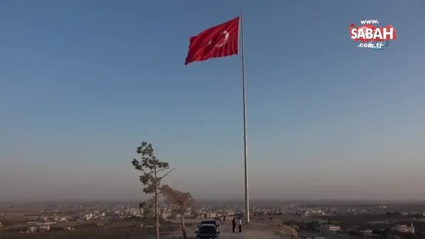 Sınırın Sıfır Noktasına Dev Türk Bayrağı