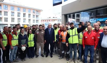 Erdoğan akaryakıt istasyonu çalışanlarını ziyaret etti
