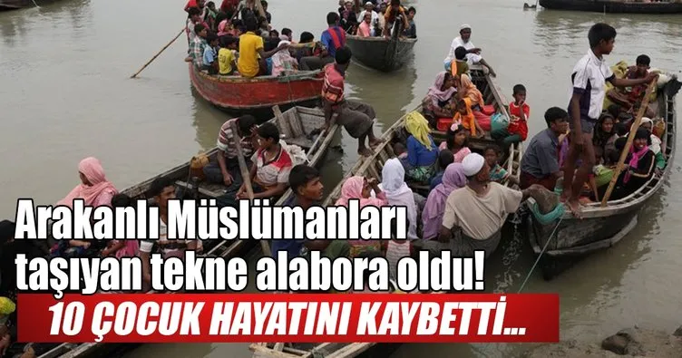 Arakanlı Müslümanları taşıyan tekne alabora oldu!