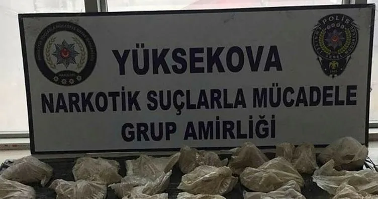 Yüksekova’da uyuşturucu operasyonu