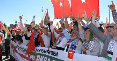 Kayseri’de Filistin'e destek için yürüyüşü #kayseri