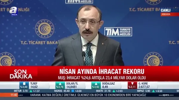 Son Dakika | Bakan Muş açıkladı: İhracatta tüm zamanların rekoru kırıldı | Video