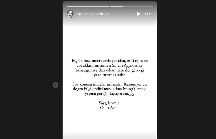 Eski eşine döndü iddialarına yanıt! Rüştü Onur Atilla: Söz konusu iddialar...