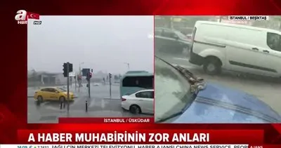 Meteoroloji uyarmıştı! İstanbul’da Süper Hücre yağışı! Şiddetli sağanak ve doluda A Haber muhabiri böyle yaralandı | Video
