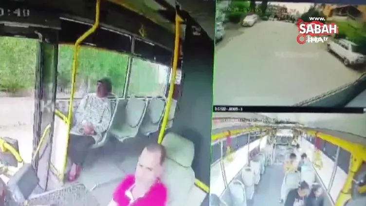 Yaşlı kadının otobüsün altında kaldığı anlar kamerada