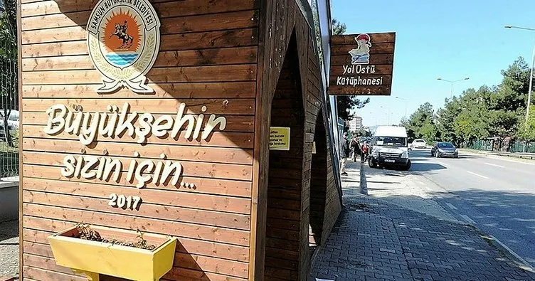 Samsun’da Kitapseverlere yol üstü kütüphane