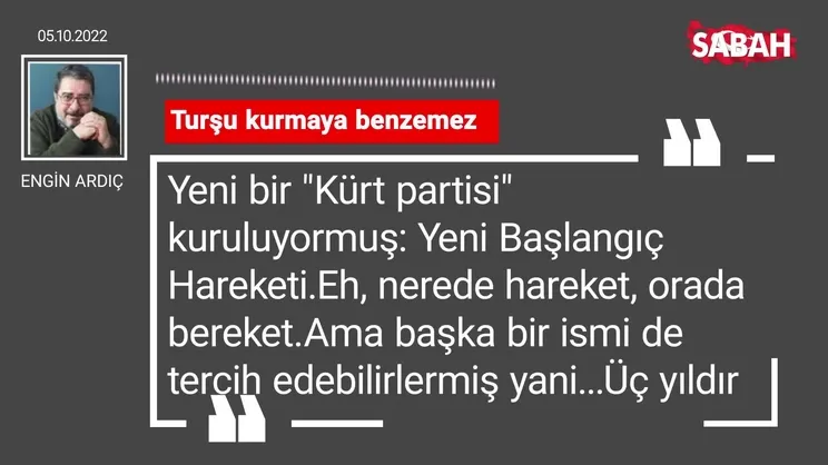 Engin Ardıç | Turşu kurmaya benzemez