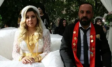 Düğünde geline 2,5 kilo altın takıldı #diyarbakir