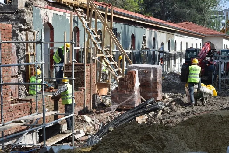 Tarihi Hadımköy askeri hastanesi’nde restorasyon çalışmaları devam ediyor
