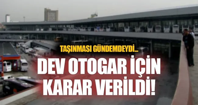 ankara otogari icin karar verildi