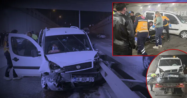 Antalya’da feci kaza! Kontrolden çıkan otomobil bariyerlere çarptı: 3 yaralı!