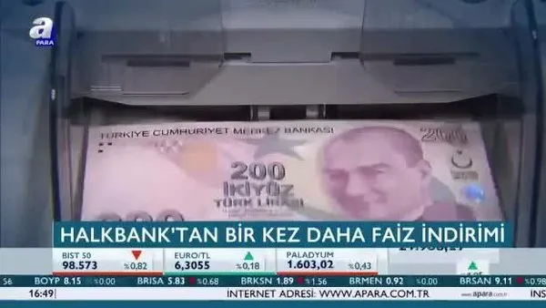 Halkbank'tan bir kez daha faiz indirimi