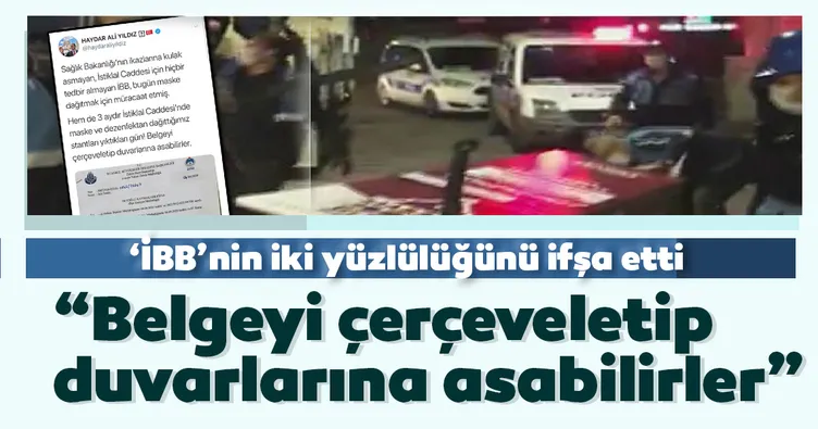 İBB’nin iki yüzlülüğünü ifşa etti