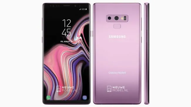 Galaxy Note 9 tasarımı