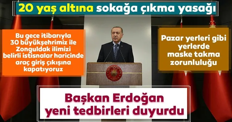 Son dakika: Başkan Erdoğan'dan corona virüs tedbirleri kapsamında önemli açıklamalar