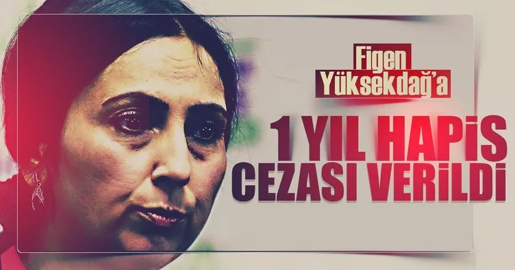 Son Dakika: Figen Yüksekdağ’a 1 yıl hapis cezası verildi
