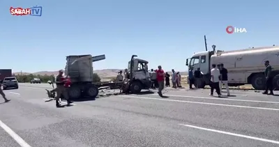 Elazığ’da kamyonlar çarpıştı: 1 yaralı