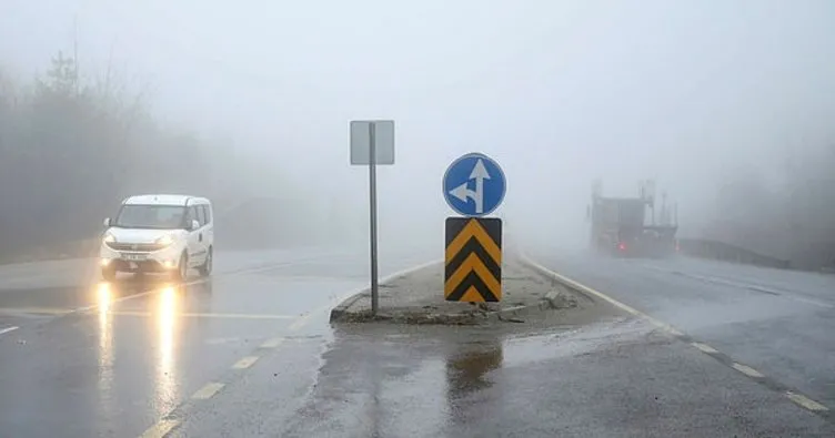 Bolu Dağı’nda sağanak ve yoğun sis