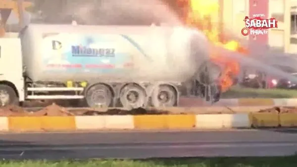 LPG yüklü tanker seyir halindeyken alev topuna döndü