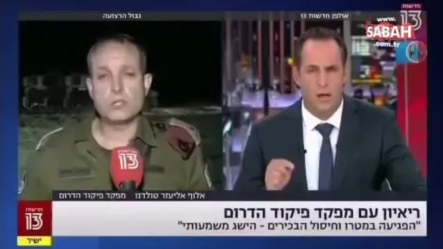 İsrailli komutan, canlı yayında İsrail’in başarılarından bahsederken sirenleri duyunca kaçtı | Video