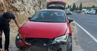 Mardin'de iki otomobil çarpıştı! 1 yaralı #mardin