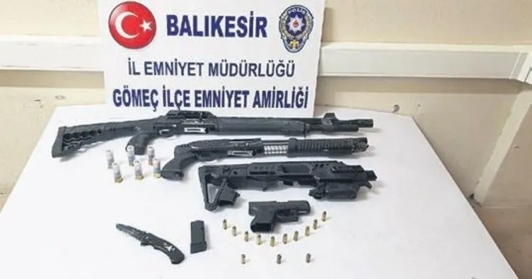 Polis, Balıkesir’de 9 silah yakaladı