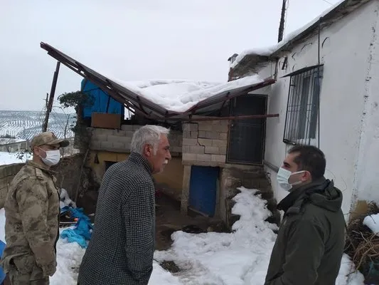 Kaymakam Akça’dan karda zarar gören köylere ziyaret