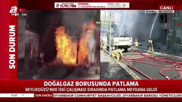 Son dakika: İstanbul Beylikdüzü'nden doğalgaz borusu patladı | Video