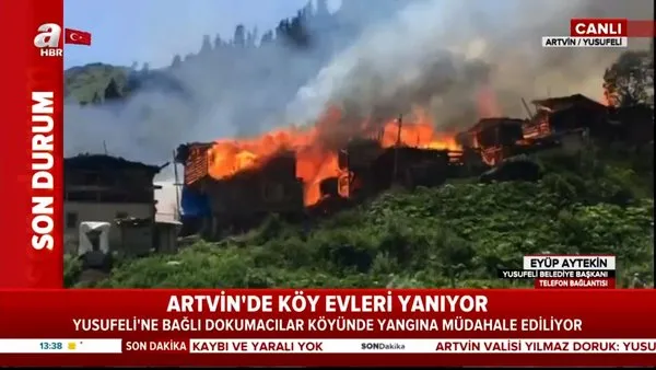Son dakika: Artvin Yusufeli Belediye Başkanı Eyüp Aytekin'den yangın açıklaması | Video