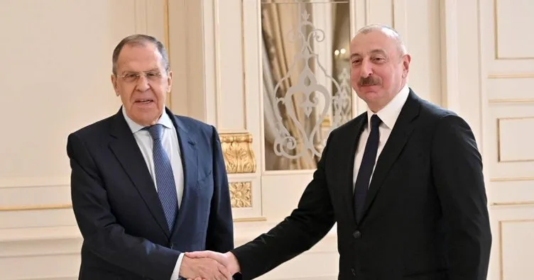 Azerbaycan Cumhurbaşkanı Aliyev, Rusya Dışişleri Bakanı Lavrov’u kabulünde konuştu