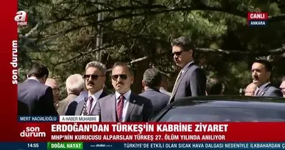 Başkan Erdoğan, Türkeş’in kabrini ziyaret etti | Video