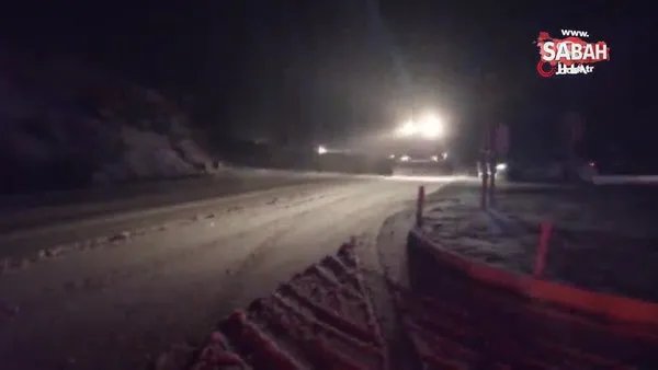 Burdur’un yüksek rakımlı yollarında karla mücadele sürüyor | Video