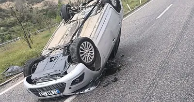Gölbaşı'nda otomobil takla attı! 1 yaralı #adiyaman