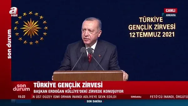 Başkan Erdoğan'dan Türkiye Gençlik Zirvesi'nde önemli açıklamalar