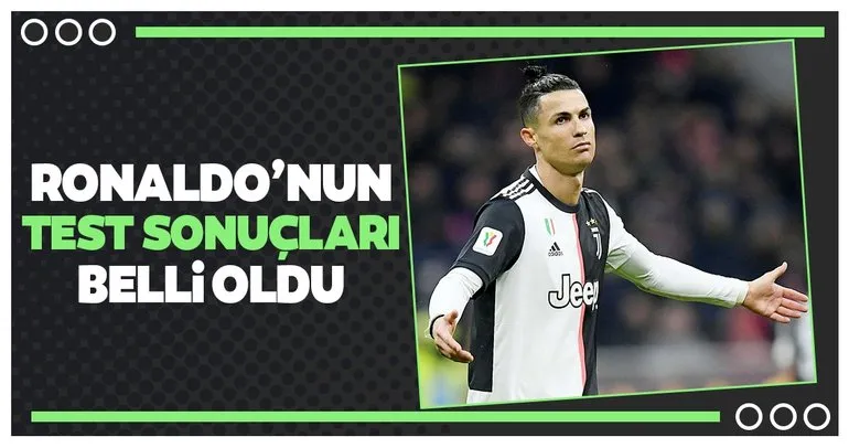 Cristiano Ronaldo’nun test sonuçları belli oldu