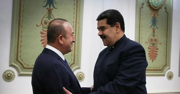 Mevlüt Çavuşoğlu Nicolas Maduro ile görüştü