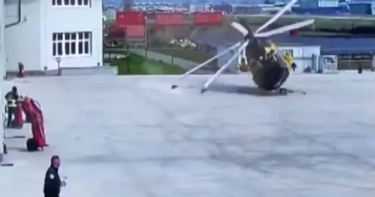 İtalya’da polis helikopteri kalkış sırasında kaza yaptı