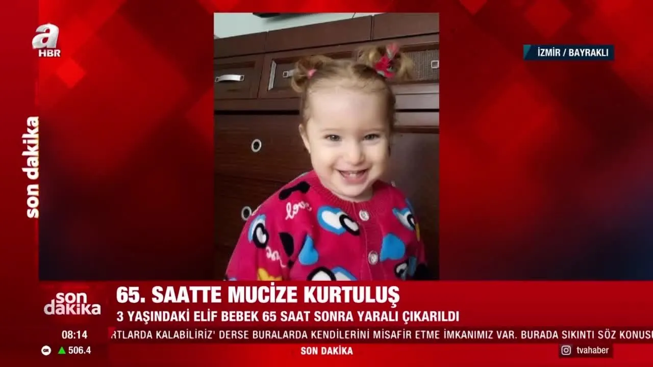 Son Dakika Elif Bebek 65 Saat Sonra Sag Olarak Kurtarildi Izmir Depremi Sonrasi Doganlar Apartmani Mucize Apartmani Oldu Video Videosunu Izle Son Dakika Haberleri