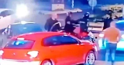 Beşiktaş’ta trafikte silahlı tartışma kamerada