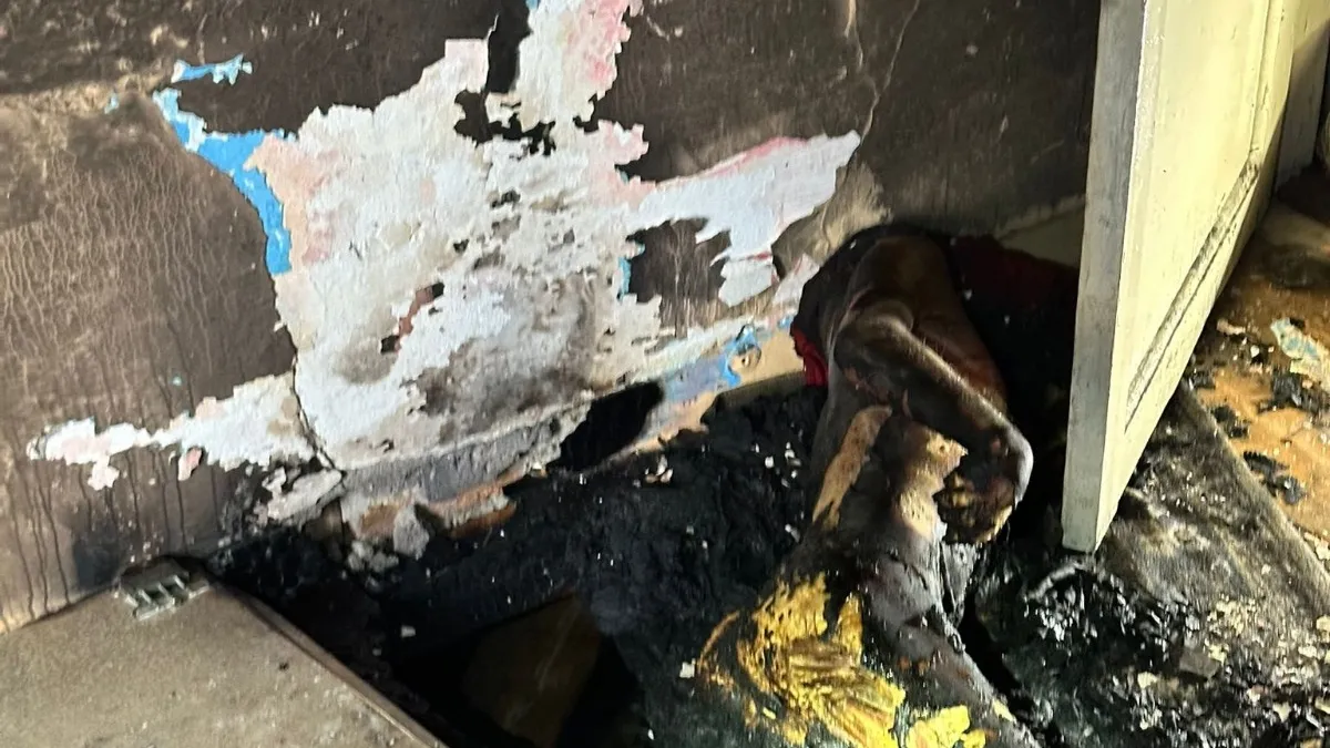 Yangında can verdi!