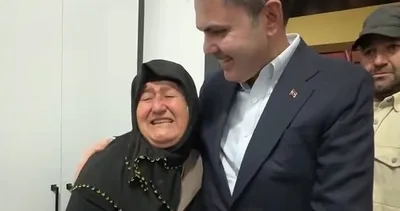 Bakan Kurum’u yeni evlerinde sevinç gözyaşlarıyla karşıladılar! Bizim için dünyanın en büyük mutluluğu