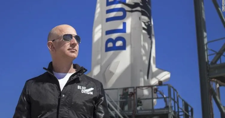 Son dakika: Tarihi anlar! Milyarder Jeff Bezos uzaya çıktı!