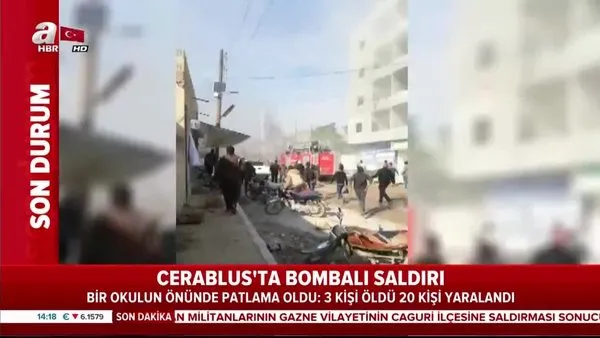 Cerablus'ta bombalı saldırı! Bir okulun önünde patlama
