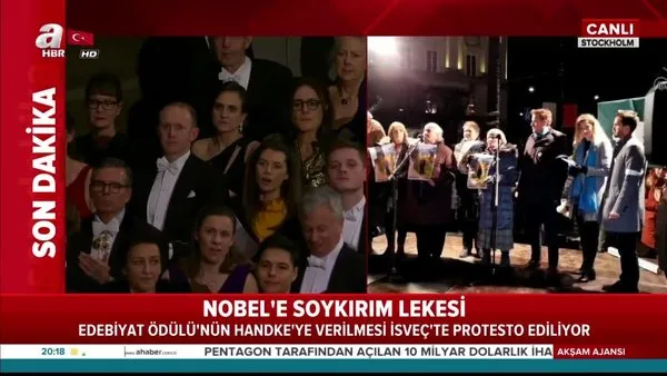 Nobel'e soykırım lekesi! Stockholm'de protestolar...