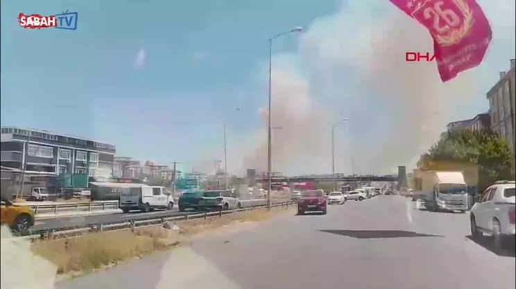Silivri'de otluk alanda yangın