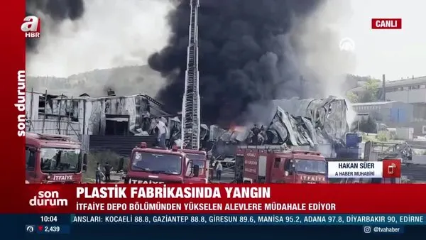 SON DAKİKA! Kocaeli'de plastik fabrikasında yangın | Video