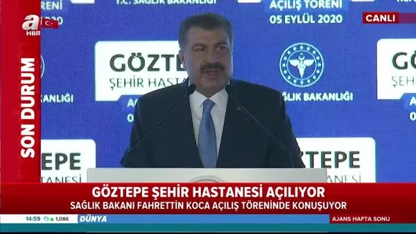 Son dakika | Sağlık Bakanı Fahrettin Koca'dan Göztepe Şehir Hastanesi Açılış Töreni'nde önemli açıklamalar | Video