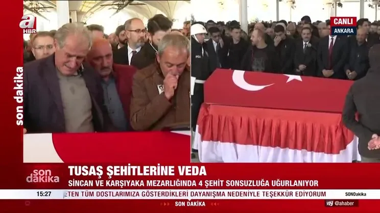 TUSAŞ şehitleri son yolculuklarına uğurlandı | Video