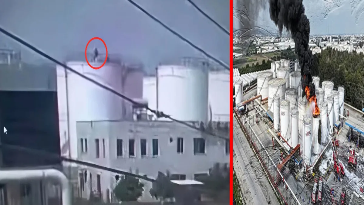 Mersin’deki fabrika yangınında korkunç ölüm! İşçi 20 metre yükseklikten düşerek can verdi: Patlama anı güvenlik kamerasında Mersin’deki fabrika yangınında korkunç ölüm! İşçi 20 metre yükseklikten düşerek can verdi: Patlama anı güvenlik kamerasında